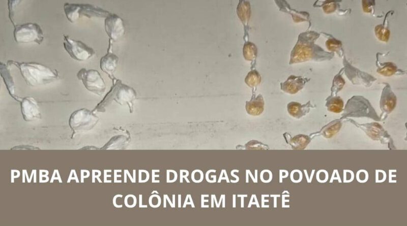 Polícia apreende drogas e prende suspeito de tráfico no povoado de colônia, em Itaetê (BA)