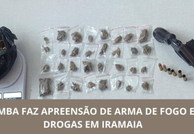 Polícia apreende arma de fogo e drogas durante operação em Iramaia (BA)