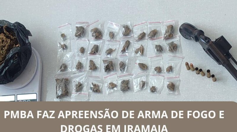 Polícia apreende arma de fogo e drogas durante operação em Iramaia (BA)