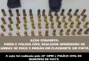 Ação conjunta da PM e Polícia Civil apreende armas e prende suspeito em Piatã