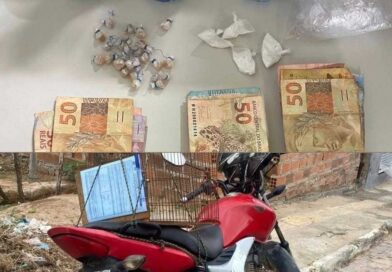 PM prende dois suspeitos e apreende drogas e motocicleta adulterada em Itaberaba