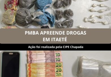 CIPE Chapada apreende drogas e detém suspeito por tráfico no bairro Canabrava, em Itaeté