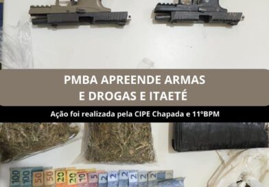 PM apreende armas e drogas após confronto em Itaetê; dois suspeitos morrem