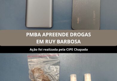 PM apreende drogas durante abordagem na BA que liga Ruy Barbosa a Macajuba